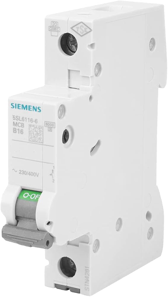 Siemens modulārais automātslēdzis 1F, B-16A, 230/400V, 6kA