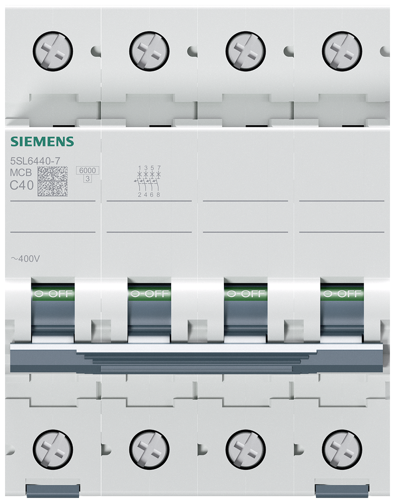Siemens modulārais automātslēdzis 4F, C-40A, 6kA