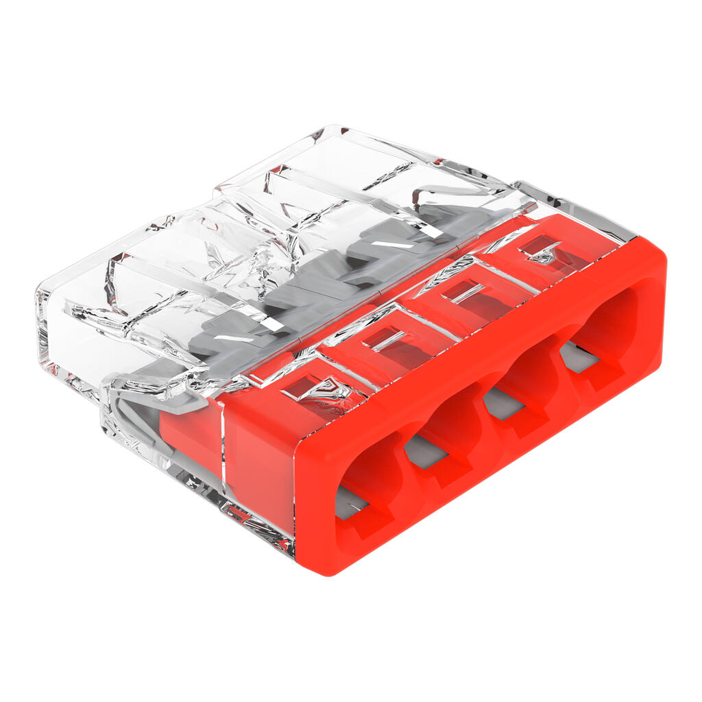 Cieto vadu savienotājs četriem vadiem 0.5-2.5mm2 24A/400V (1iep.=100gab.)