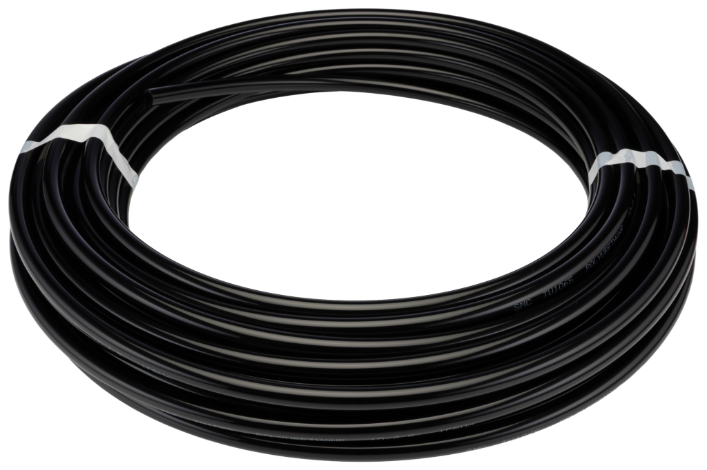 SMC TU1065B-20 poliuretāna pneimatiskā caurule 10 × 6,5 mm, melna, 20 m